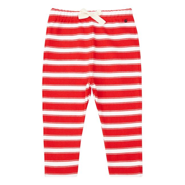 Thick Jersey Striped Pants | Red