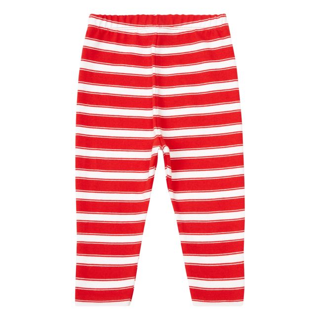 Thick Jersey Striped Pants | Red