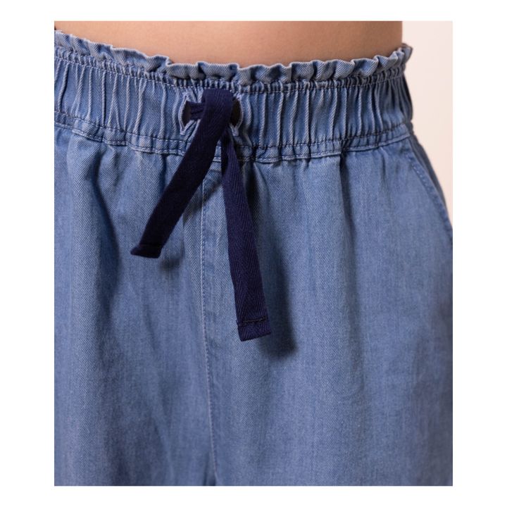 Pantaloni larghi in denim | Blu- Immagine del prodotto n°2