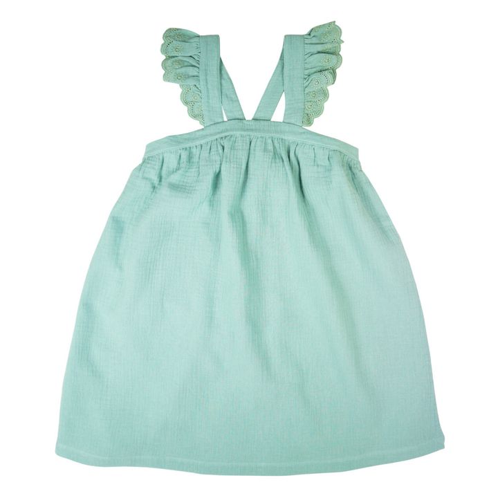 La Petite Collection - Strappy Organic Cotton Gauze Flounce Dress ...