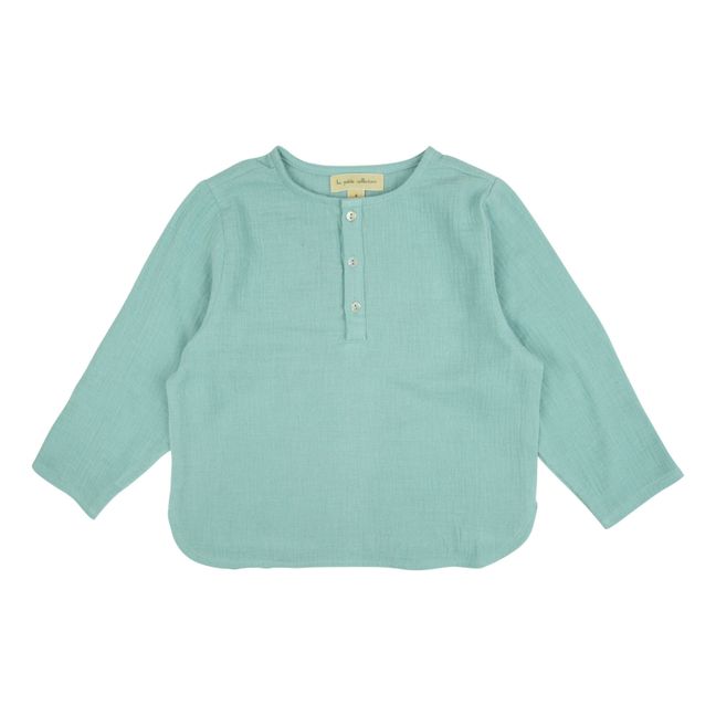 ML Organic Cotton Gauze Kurta | Verde agua