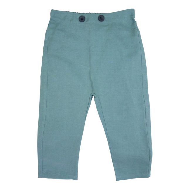 Linen Harem Pants | Blu