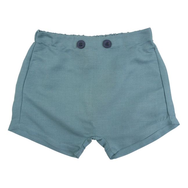 Linen Harem Shorts | Blu
