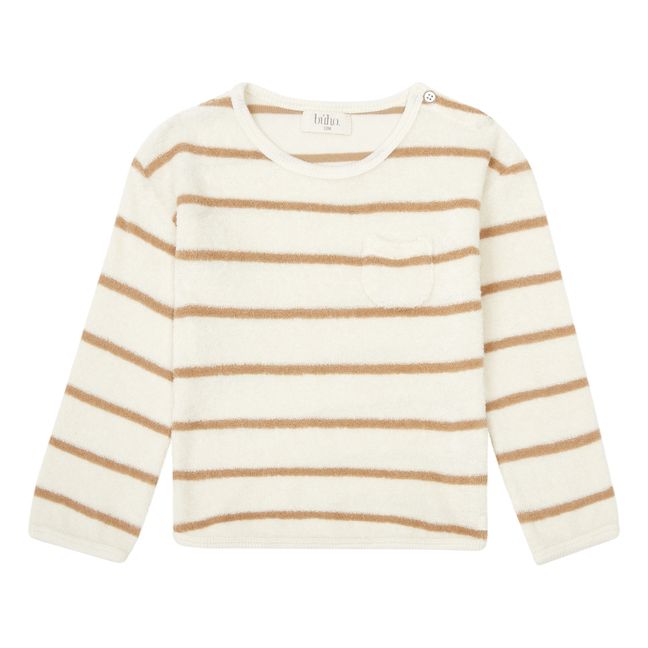 Striped Terry Sweater | Ecru
