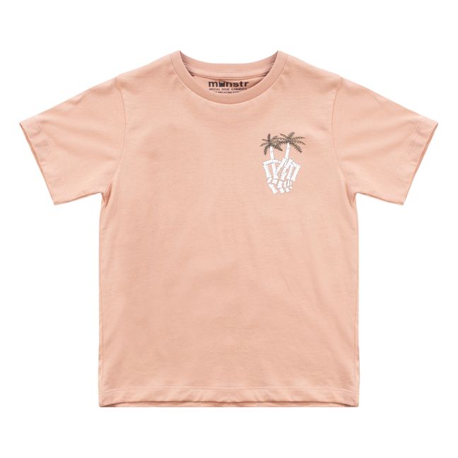 T-Shirt Peaceout | Rose pêche