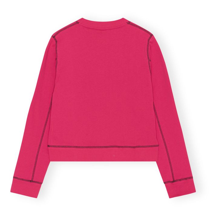 Isoli Ganni Rock Organic Cotton Sweatshirt | Rosa Fushia- Imagen del producto n°3
