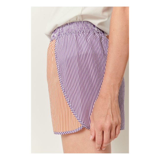 Carnon Striped Shorts | Orange