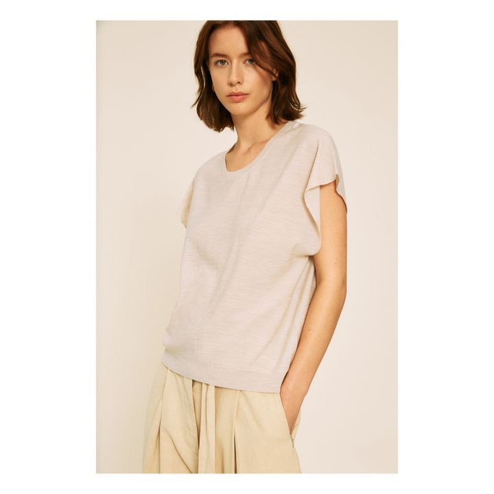 Pull Twyla Laine Mérinos Extra Fine | Ivoire- Image produit n°2