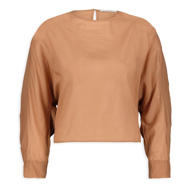Caes Cotton Voile Top | Rostfarben