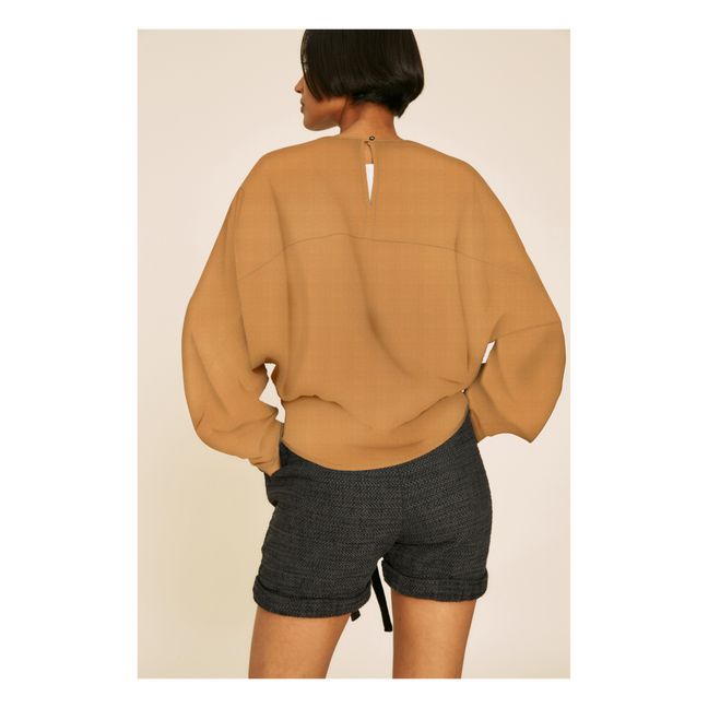 Caes Cotton Voile Top | Rostfarben