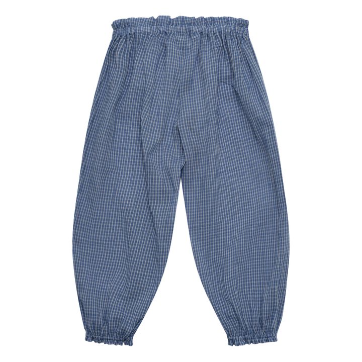 Pantalón sarouel a cuadros Ada | Azul- Imagen del producto n°5