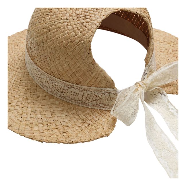 Chapeau Paille Leaves | Naturel