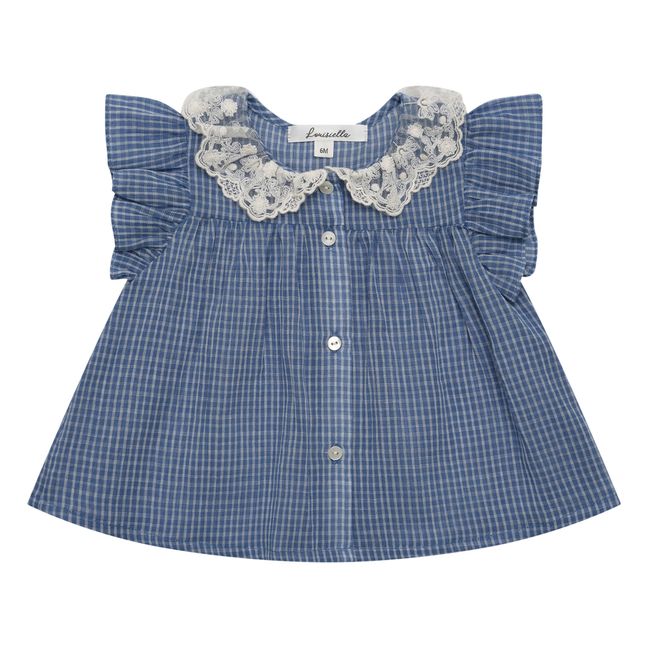 Ada Checked Blouse | Blue