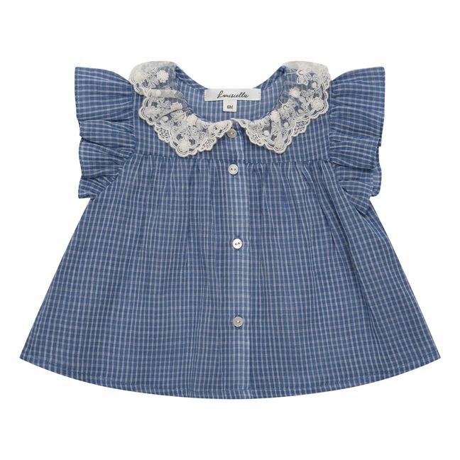 Blouse à Carreaux Ada | Bleu