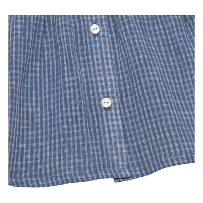 Blouse à Carreaux Ada | Bleu