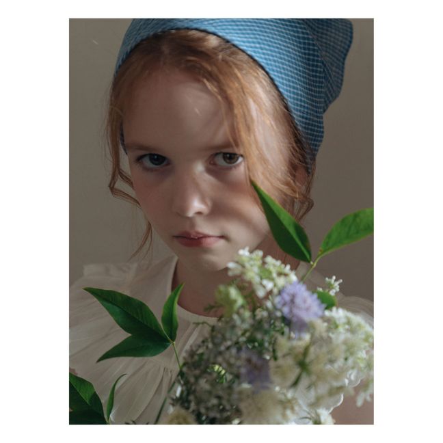 Foulard a quadri Ada | Blu
