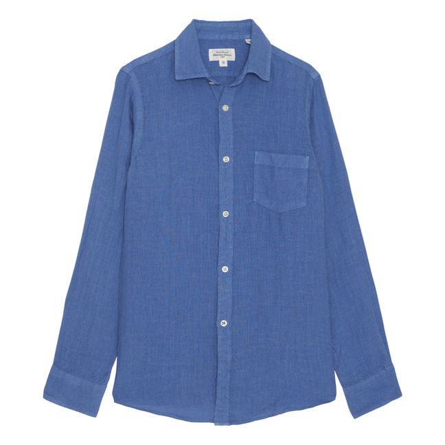 Paul Pat Linen Shirt | Blu marino