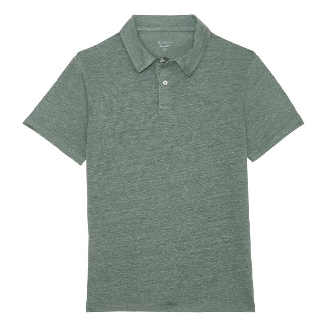 Linen Polo Shirt  | Verde Oscuro
