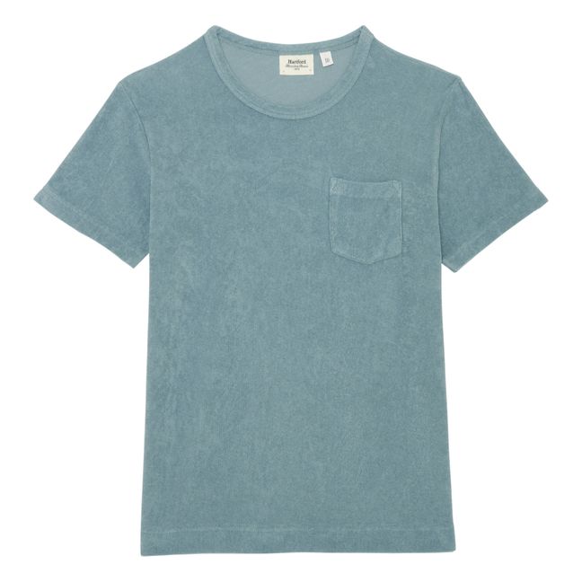 Crew Pocket Terry T-Shirt | Blu