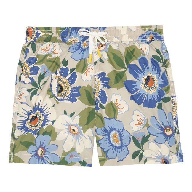 Big Flower Recycled Nylon Swim Shorts | Verde Kaki