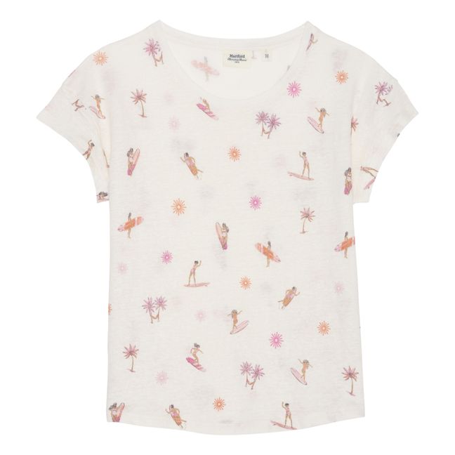 T-Shirt Lin Tomoa Sunrise  | Crème