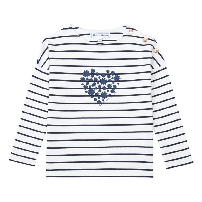 Striped T-shirt | Ecru