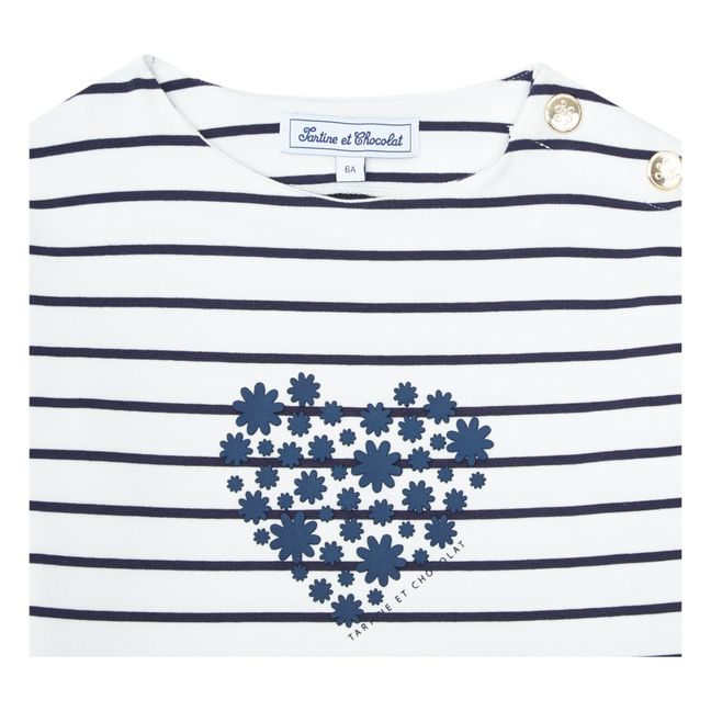 T-Shirt Rayé | Ecru