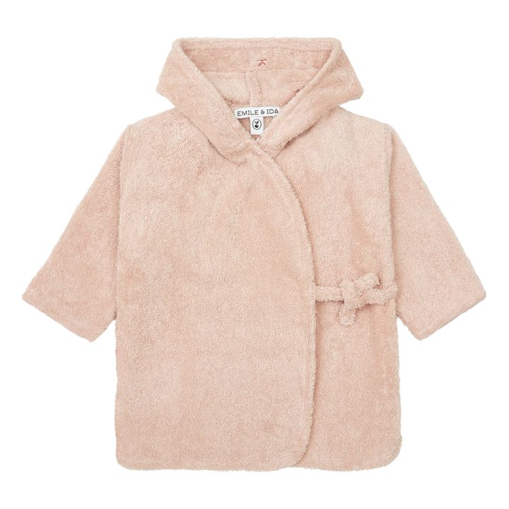 Emile et Ida Milo Organic Cotton Bathrobe Pale pink Smallable