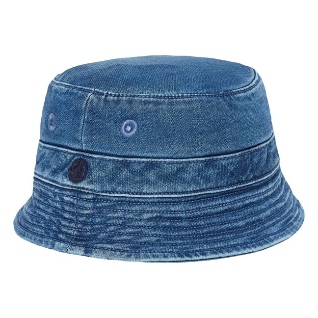 Gorro bob de sarga de algodón orgánico | Azul