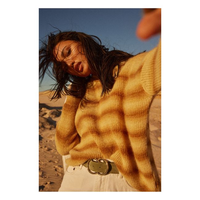 Jersey verde Mohair Loose | Beige