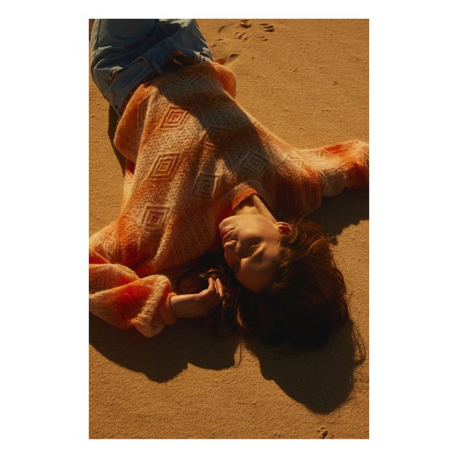 Jersey calado Mohair | Naranja