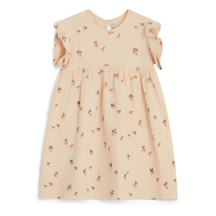 Peach Print Dress | Beige rosado- Imagen del producto n°0