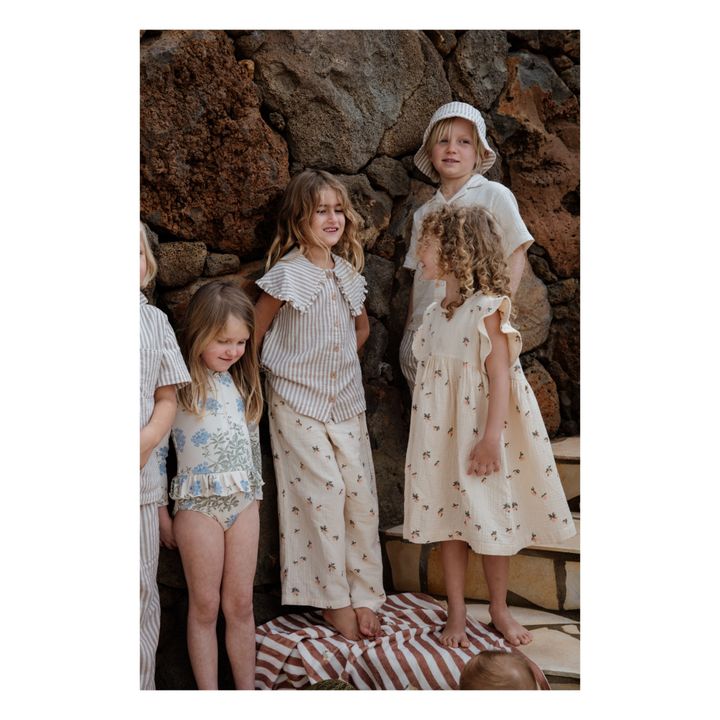 Peach Print Dress | Beige rosado- Imagen del producto n°1