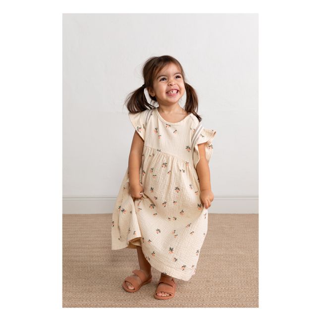 Robe Imprimé Pêches | Beige rosado