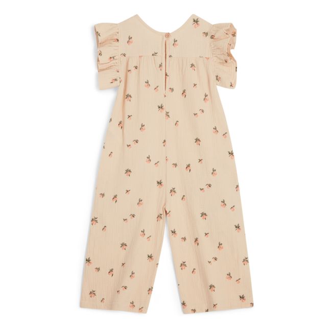 Combinaison Manches Courtes à Volants | Beige rosé