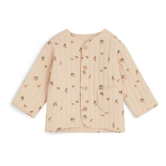 Reversible Printed Jacket | Beige rosado