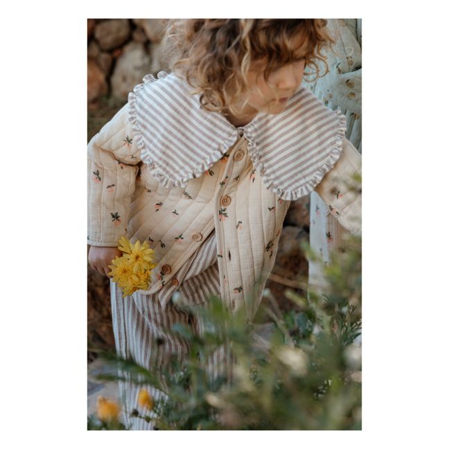Reversible Printed Jacket | Beige rosé