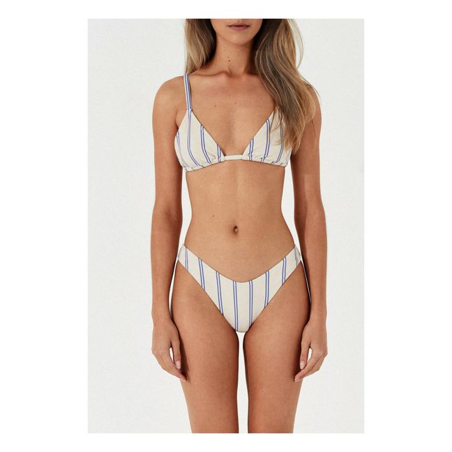 Marine Stripes Bikini Top | Crudo