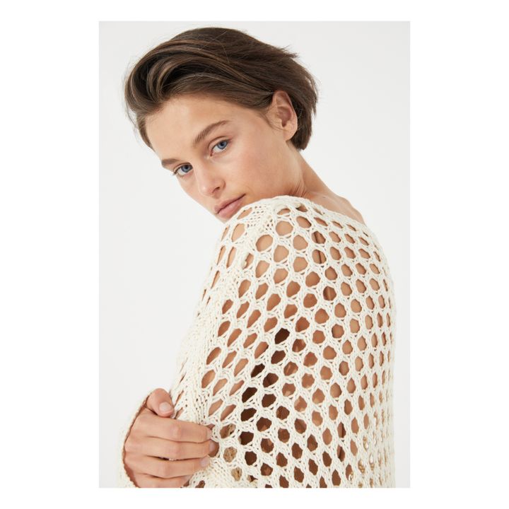 Stone Crochet Dress | Ecru- Immagine del prodotto n°4