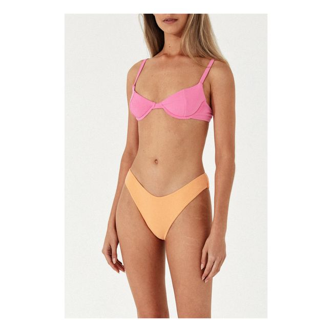 Guava Terry Cloth Bikini Top | Rosa