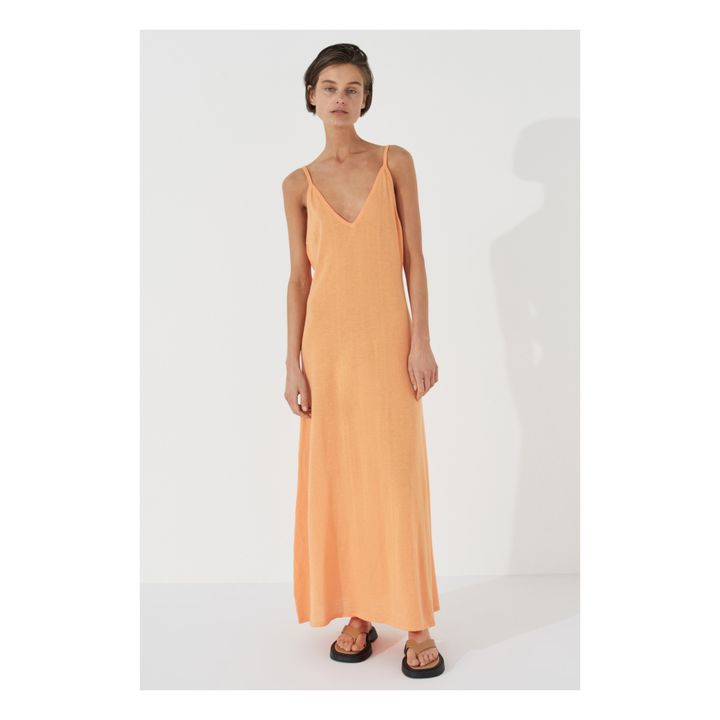 Vestido Rockmelon Ramio y algodón orgánico | Naranja- Imagen del producto n°1