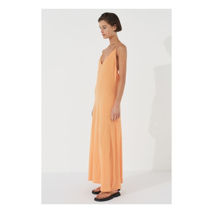 Vestido Rockmelon Ramio y algodón orgánico | Naranja- Imagen del producto n°3
