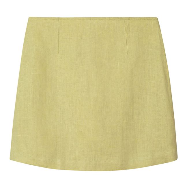 Celery Linen Skirt | Verde anice