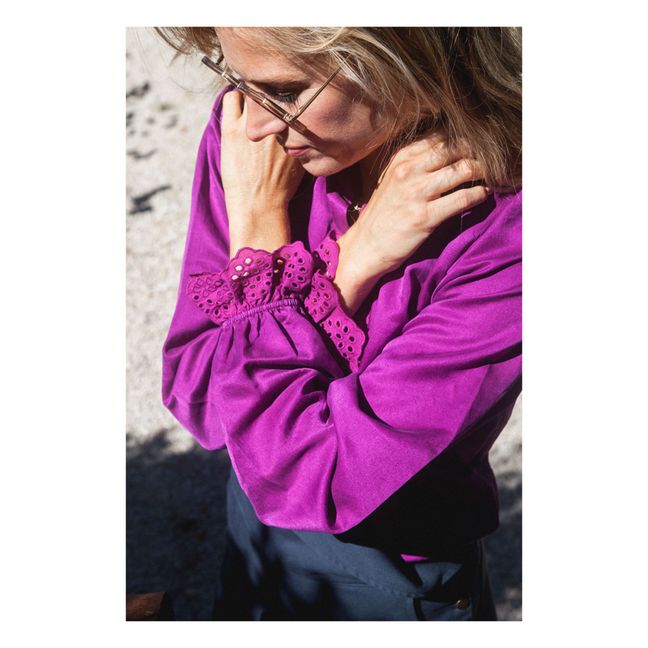 Marlot x Smallable Exclusive - Prisca Silk Blouse - Women’s Collection | Rosa Fushia