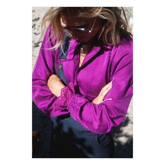 Marlot x Smallable Exclusive - Prisca Silk Blouse - Women’s Collection | Rosa Fushia