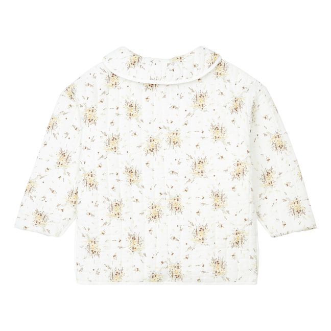 Veste Matelassée Fleurs Mansour | Ecru