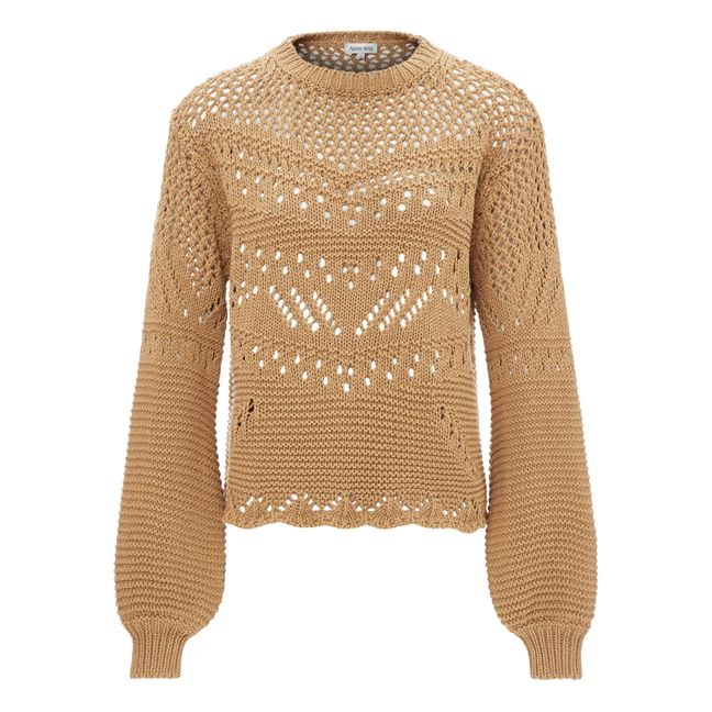 Pull Maille Crochet | Naturfarbe
