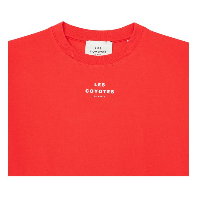 Camiseta de algodón orgánico Logo | Coral