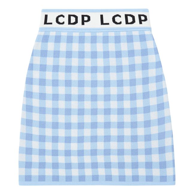 Jupe Carreaux Jacquard  | Bleu