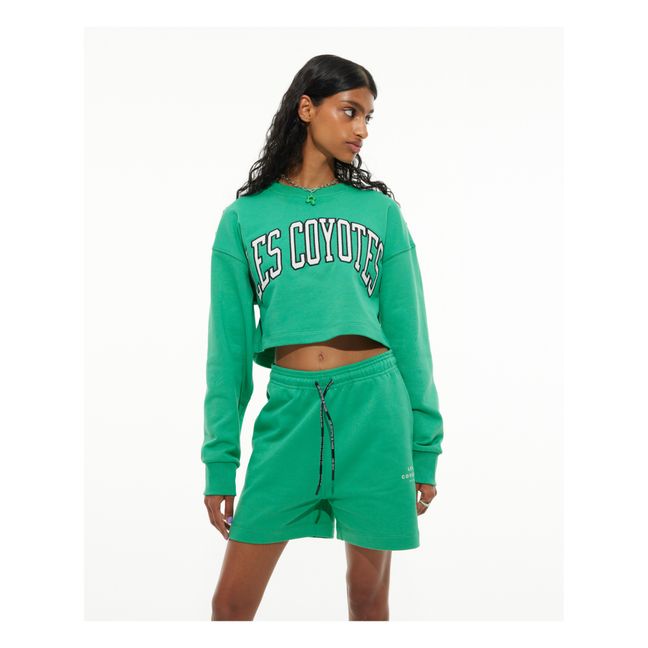 Felpa Cropped Logo | Verde
